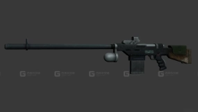 镇静步枪-7 - Tranq Rifle 3D model-7