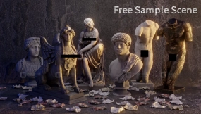 100+扫描雕塑雕塑模型 100+ Scaned Famous Statues In Rome 3D Models Pack