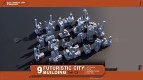20组科幻建筑模型 Futuristic City Building Pack Vol 3