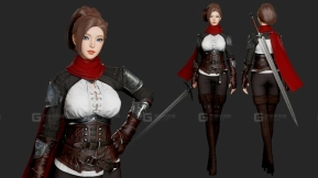 【UE】女剑士人物角色模型 Swordswoman