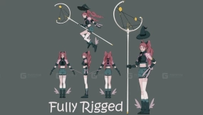 完全绑定好的动漫女孩-Fully Rigged Anime Girl