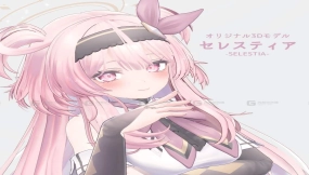 动画二次元卡通美少女角色模型克雷斯蒂娜
