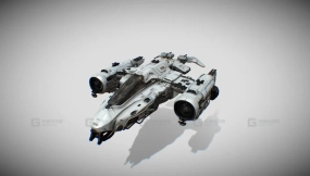 科幻截击机双引擎战斗舰 SF Interceptor Fighter Twin Engine Combat Ship