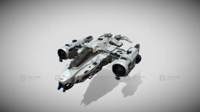 科幻截击机双引擎战斗舰 SF Interceptor Fighter Twin Engine Combat Ship