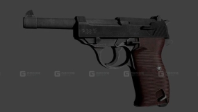 瓦尔特P-38手枪 - Walther P-38 3D model-16