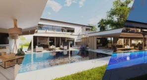 现代别墅2021BlenderEevee和Cycles1_36美元自购分享 Modern Villa 2021 Blender Eevee and Cycles 1 36 USD Self-Purchased Share
