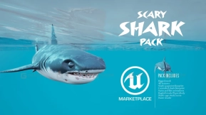 【UE】恐怖鲨鱼资产  Scary Shark Assets