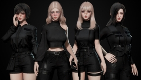 【UE】赛博朋克特工女孩角色 Techwear Girls