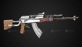 末日风格游戏就绪枪械及4K纹理 - BlenderKit系列12-Apocalyptic Game-Ready Guns + 4k Textures - Blenderkit Series12