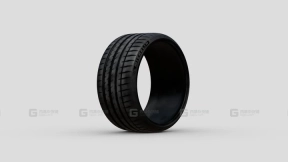 米其林竞驰4S高性能轮胎3D模型 Michelin Pilot Sport 4S – Detailed Tire 3D Model