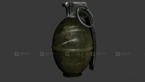 破片手榴弹3D模型-39 - Frag 3D model-39