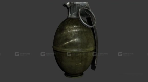 破片手榴弹3D模型-39 - Frag 3D model-39