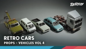 【UE】车辆VOL.4 - 复古汽车 Vehicles VOL.4 - Retro Cars (Low Poly)