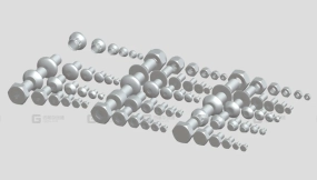 75+螺栓螺丝包低多边形写实模型套件  75+ Bolt Screw Pack Low Poly Realistic Kitbash