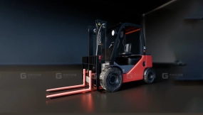 红色电动叉车-Red Electric Lift Truck