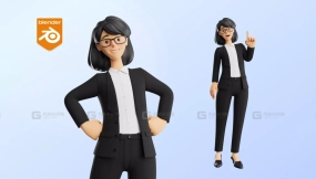 商务办公室秘书女性角色  Business Office Secretary Woman Character