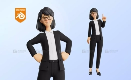 商务办公室秘书女性角色  Business Office Secretary Woman Character
