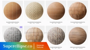 170+ Superellipse - Brick Texture Collection 4K 砖块纹理合集 4K