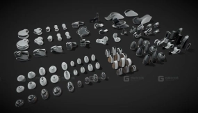 未来风格建筑全套套件 Futuristic Buildings [FULL Set] Kitbash