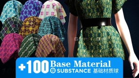 100组Substance布料材质预设 Artstation – 100 Fabric Materials Vol.01