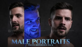 895张男性肖像画艺术家的照片参考包 Male Portraits Photo Reference Pack for Artists 895 JPEGs