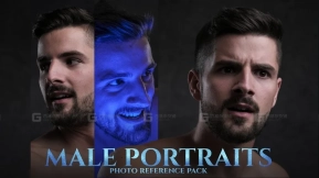 895张男性肖像画艺术家的照片参考包 Male Portraits Photo Reference Pack for Artists 895 JPEGs