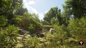 【UE】PCG生物群落-杨树森林植物可交互自然场景 PCG Biome Forest Poplar (Interactive Foliage, Trees, Wind System, Nature)