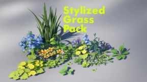 【UE】风格化草地资源包  Stylized Grass Pack