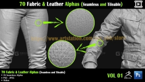 70组衣服布料无缝贴图素材  70 Fabric & Leather Alphas (Seamless and Tileable) + Video