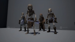 【UE】风格化模块化骷髅（村民）  Stylized Modular Skeletons (Villagers)