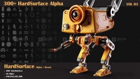 300个科幻硬表面Alpha贴图