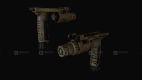 Surefire m900V握把 3D模型-83 Grip Surefire m900V 3D model-83