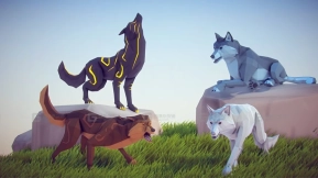 【UE】多边形艺术狼  Poly Art Wolf