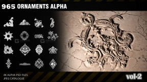 965个装饰饰品花纹图案Alpha