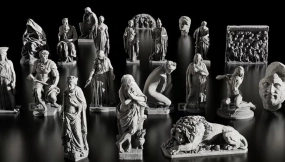 20尊人物雕刻 浮雕 动物雕刻 狮子雕刻 20 person sculptures relief animal sculpture lion sculpture