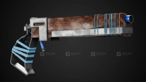 末日风格可直接用于游戏的枪械 + 4K纹理 - Blenderkit系列11-Apocalyptic Game-Ready Guns + 4k Textures - Blenderkit Series11