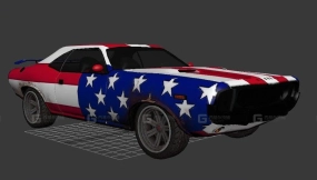 肌肉车火跃款 - Musclecar Fire jump 3D model-16
