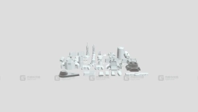 套件3D模型细节包 Pack Kitbash 3d model details