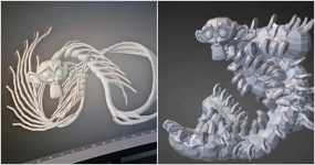 Blender超现实流体骨骼生物惊艳亮相
