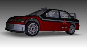 2004三菱蓝瑟WRC04 - 2004 Mitsubishi Lancer WRC04 3D model-9