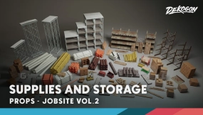 【UE】施工现场 VOL.2 - 模块化存储与物资（Nanite与Low Poly） Jobsite VOL.2 - Modular Storage and Supplies (Nanite & Low Poly)