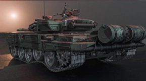 绑定好的T-90坦克-Rigged T Ninety Tank