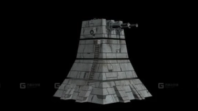 涡轮激光炮塔 Турболазерная башня 3D model-16