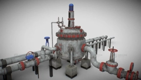 工业搅拌反应釜PBR游戏就绪版 Industrial Agitated Reactor PBR Game Ready