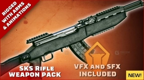 【UE】动画SKS步枪FPS枪械包  Animated SKS Rifle FPS Gun Pack