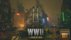 【UE】法国二战解放废墟街道坦克车辆建筑楼房场景 France - WWII Liberation - [World War 2 WW2]