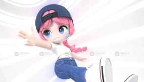 卡通可爱小女孩Q版角色模型 Chloe