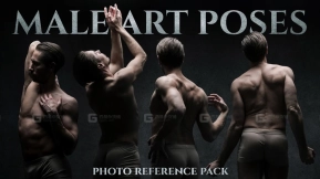 男性艺术姿势-艺术家照片参考包 664张JPEG图片 Male Art Poses- Photo reference pack for artists 664 JPEGs