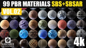 99套PBR Substance Designer材质 第二卷 99 PBR Substance Designer Materials Vol.02