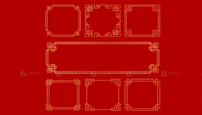 中式中国风装饰边框图案矢量素材